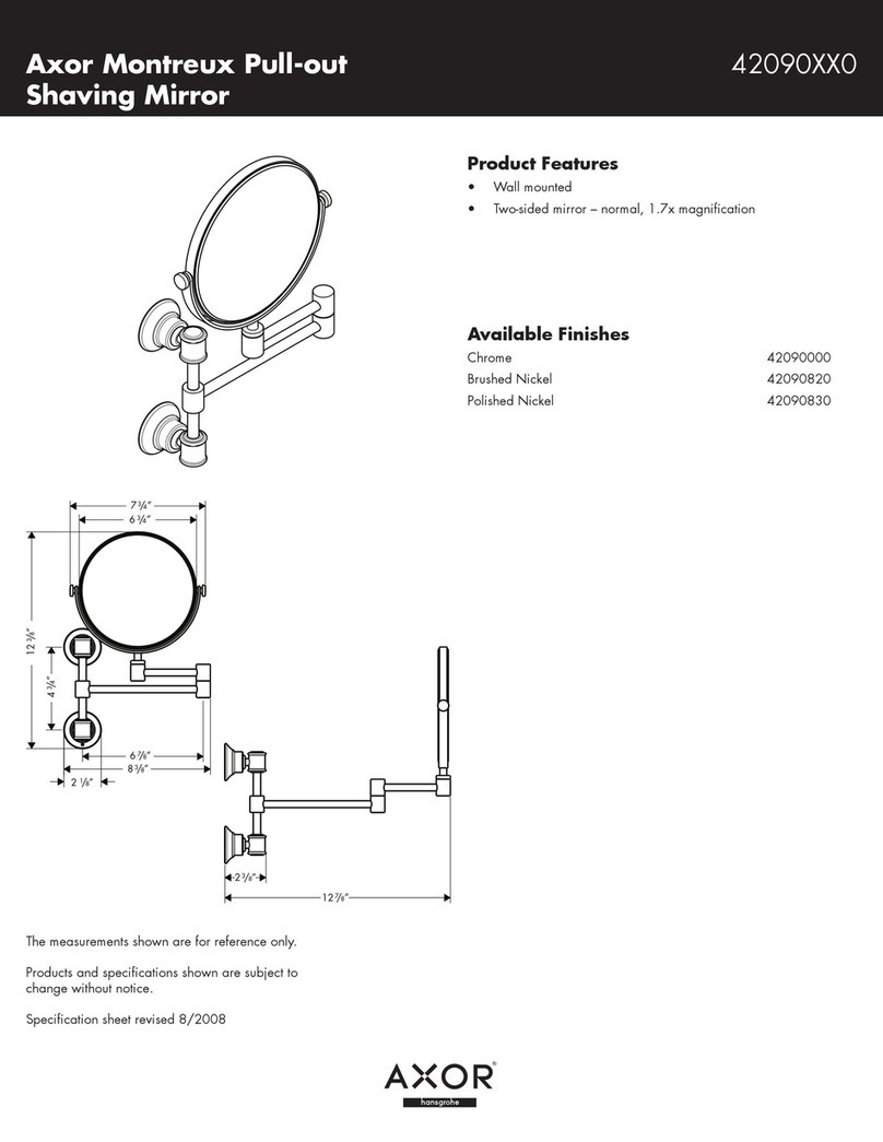 Axor Axor Montreux Pull-out Shaving Mirror... User manual