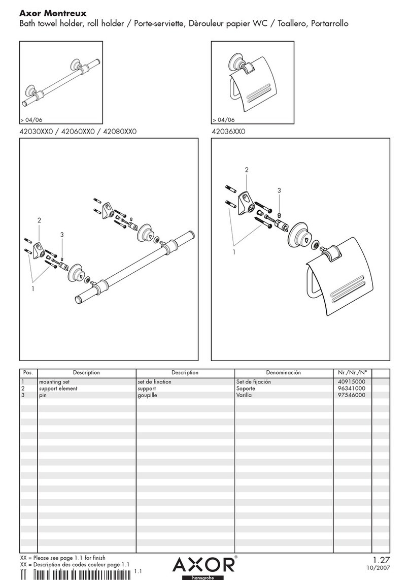 Axor Axor Montreux Towel Bar 42060XX0 parts list