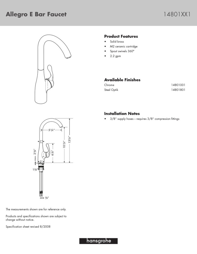 Axor Allegro 14801XX1 User manual