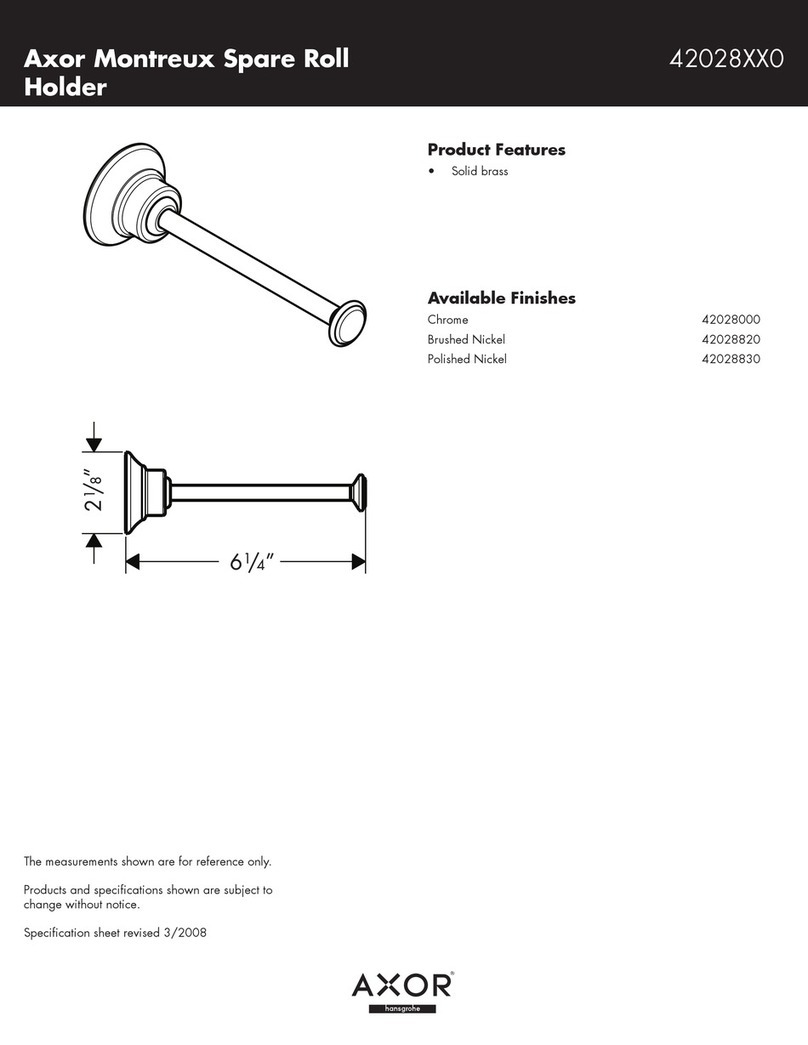 Axor Montreux 42028820 User manual Axor Montreux 42028820 User manual