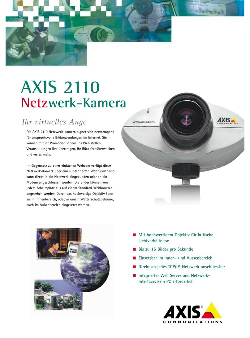 Axis NETZWERK-KAMERA 2110 User manual Axis NETZWERK-KAMERA 2110 User manual