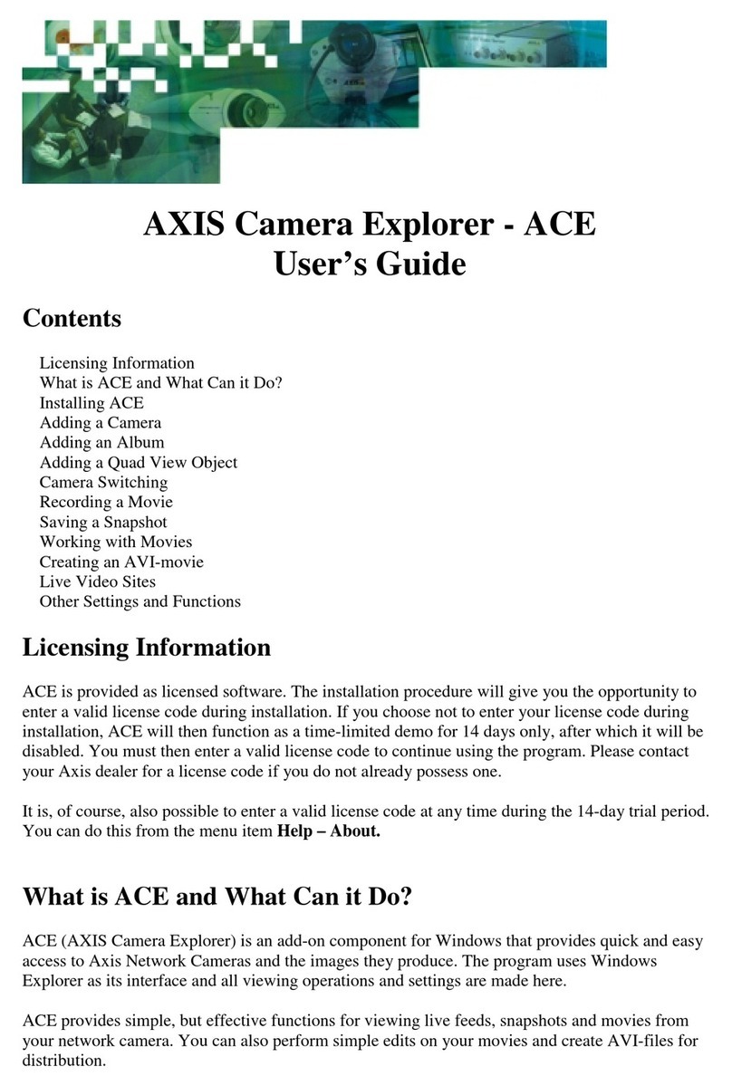Axis ACE User manual