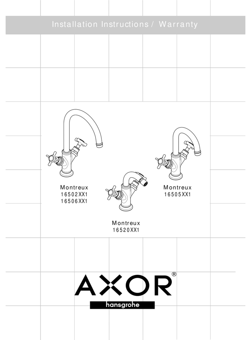 Axor Montreux 16520XX1 User manual Axor Montreux 16520XX1 User manual