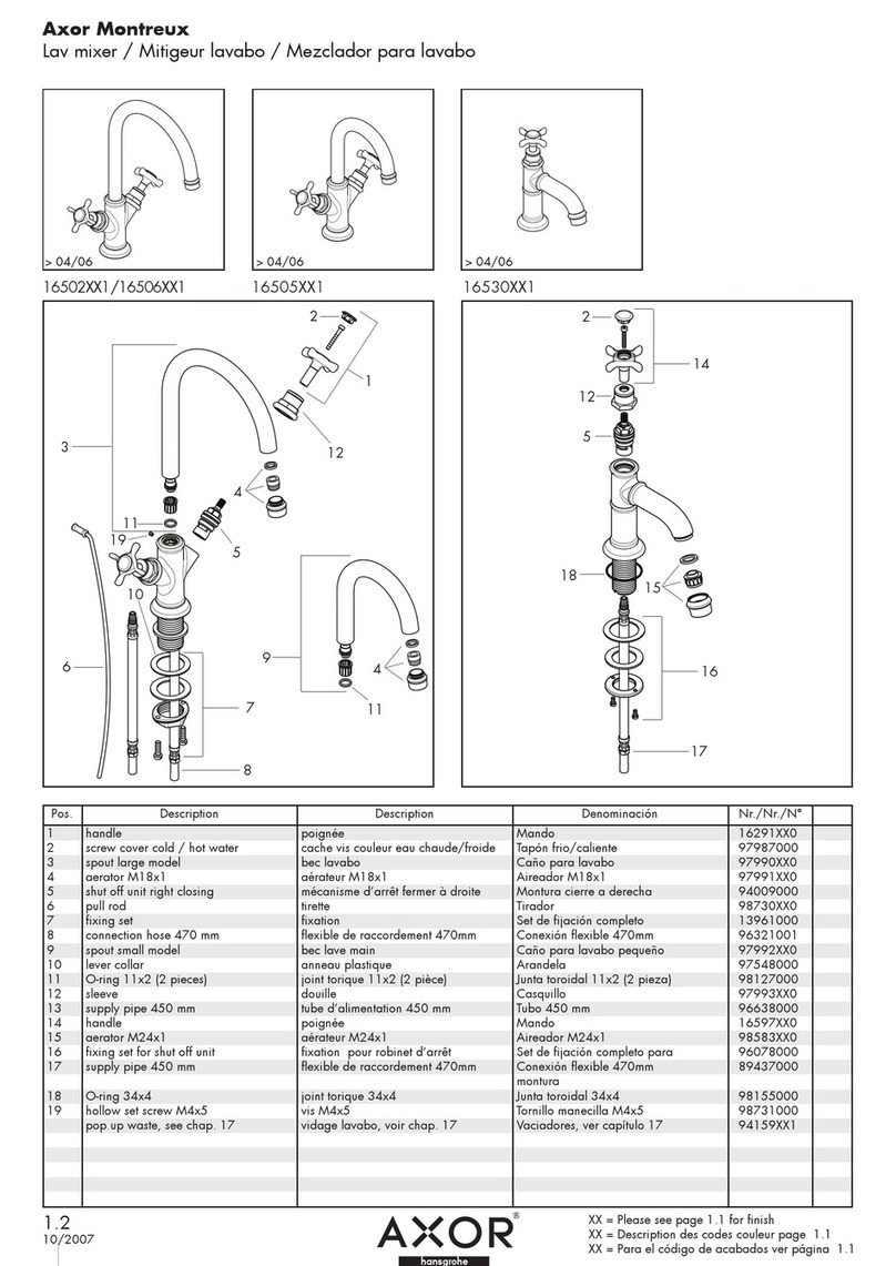 Axor Montreux 16502XX1 User manual