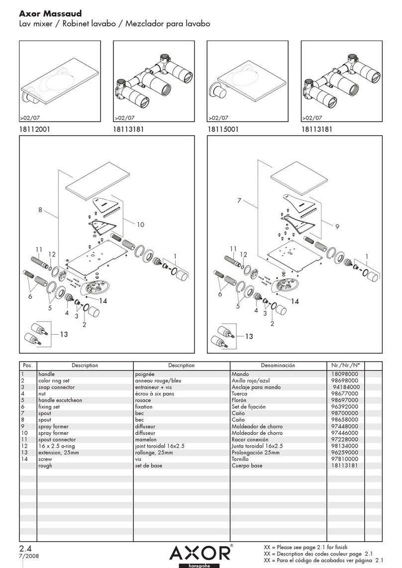 Axor Massaud 18115001 User manual