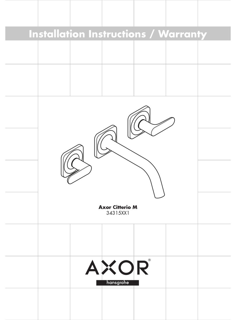 Axor Citterio M 34315XX1 User manual