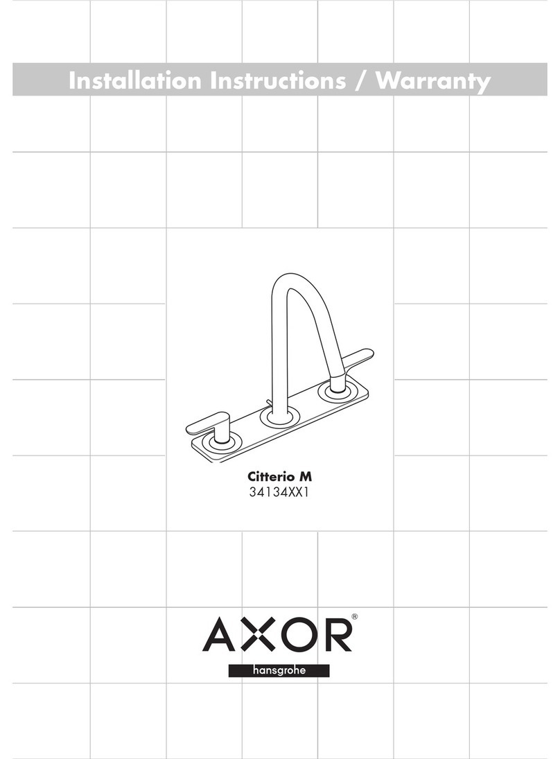 Axor Citterio M 34134XX1 User manual Axor Citterio M 34134XX1 User manual
