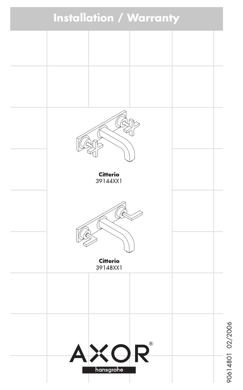 Axor Citterio 39144XX1 User manual