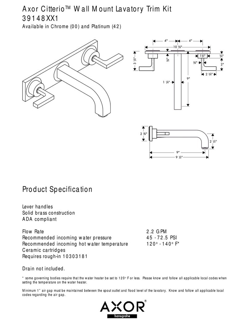 Axor Citterio 39148XX1 User manual Axor Citterio 39148XX1 User manual