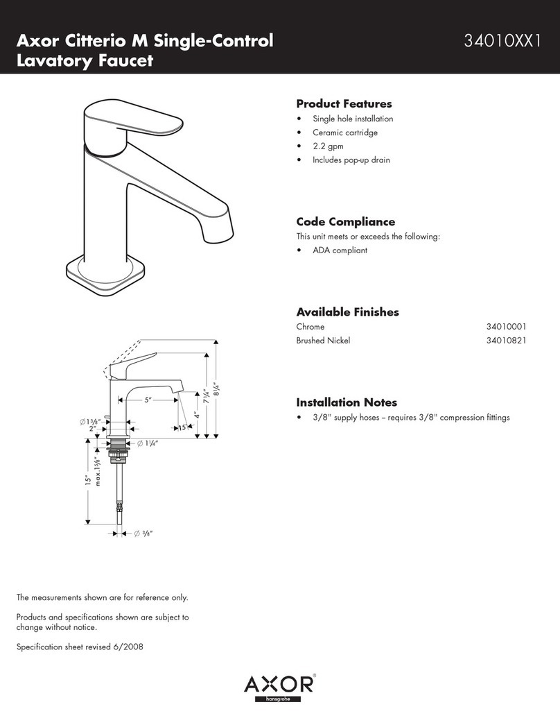 Axor Axor Citterio M 34010XX1 User manual