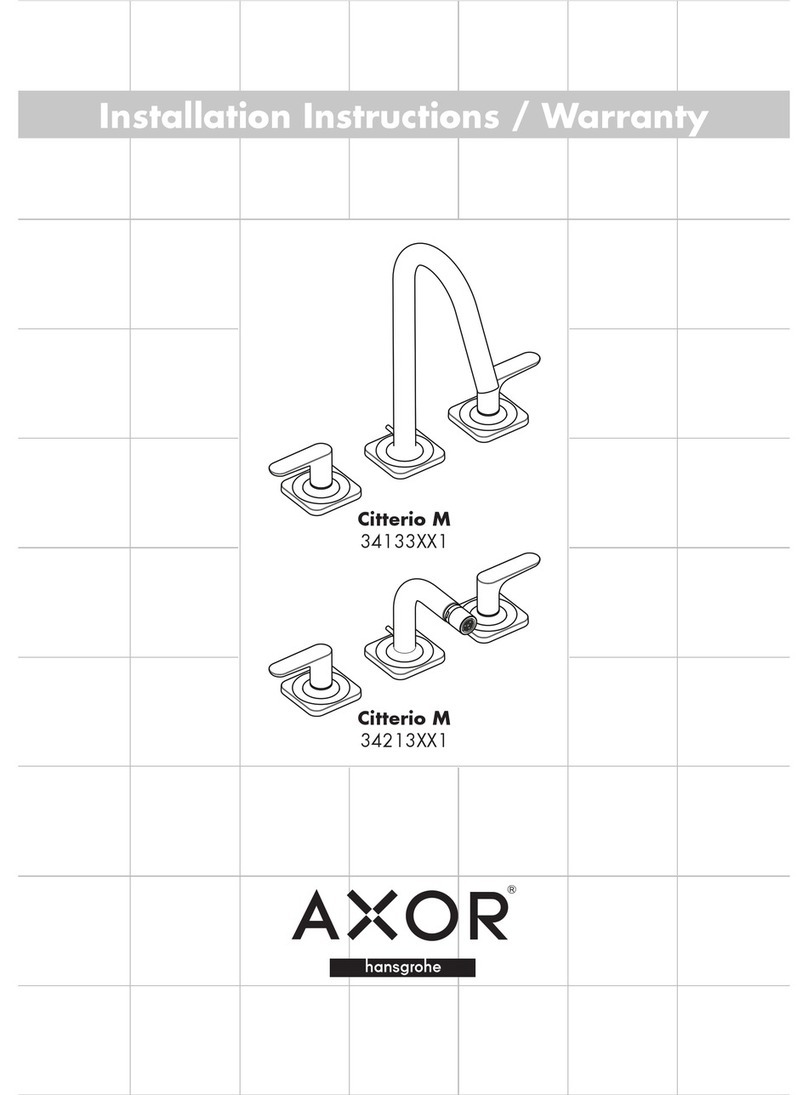 Axor 34133XX1 34213XX1 User manual