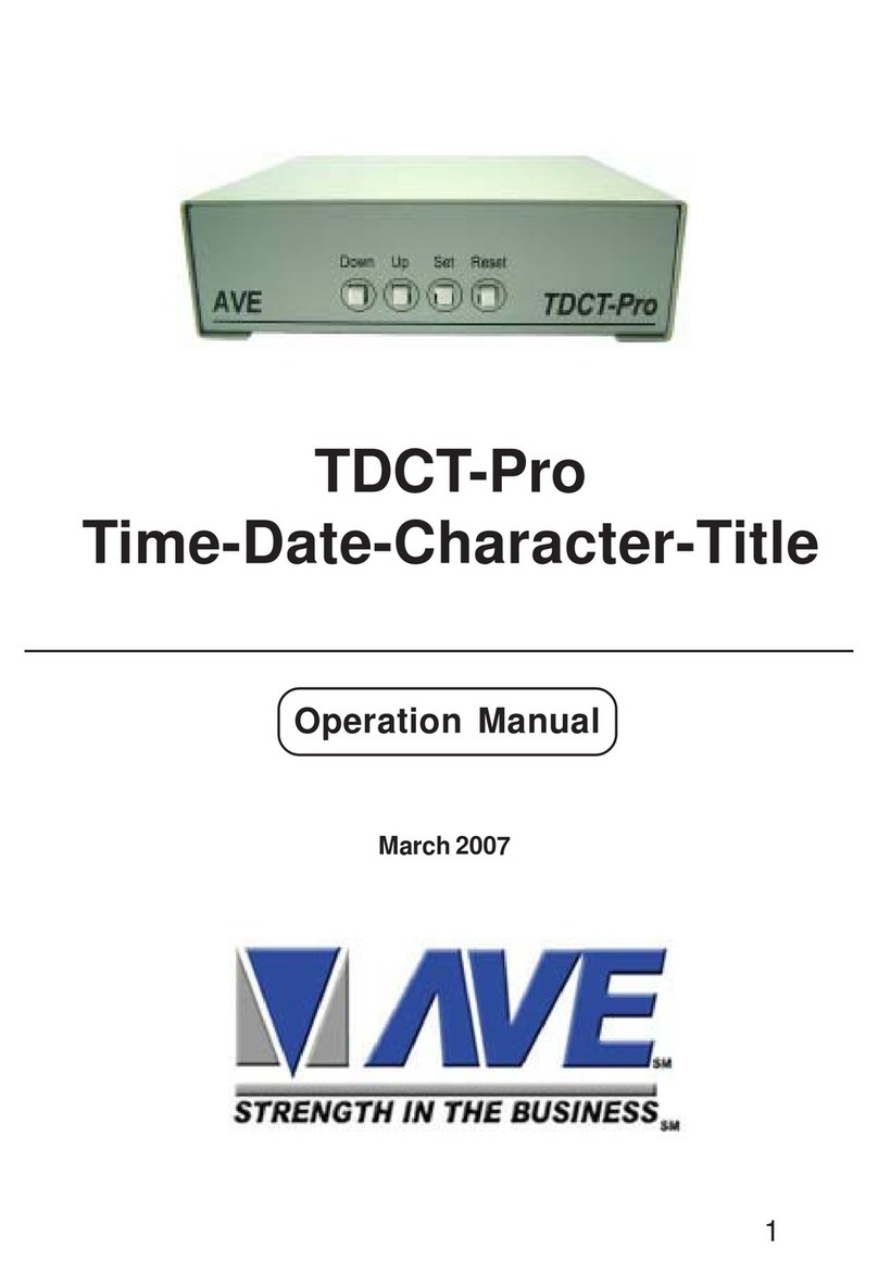 AVE Time-Date-Character-Title TDCT-Pro Operation manual AVE Time-Date-Character-Title TDCT-Pro Operation manual