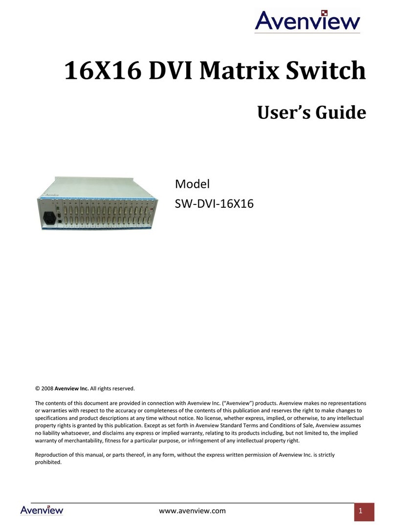 Avenview SW-DVI-16X16 user guide
