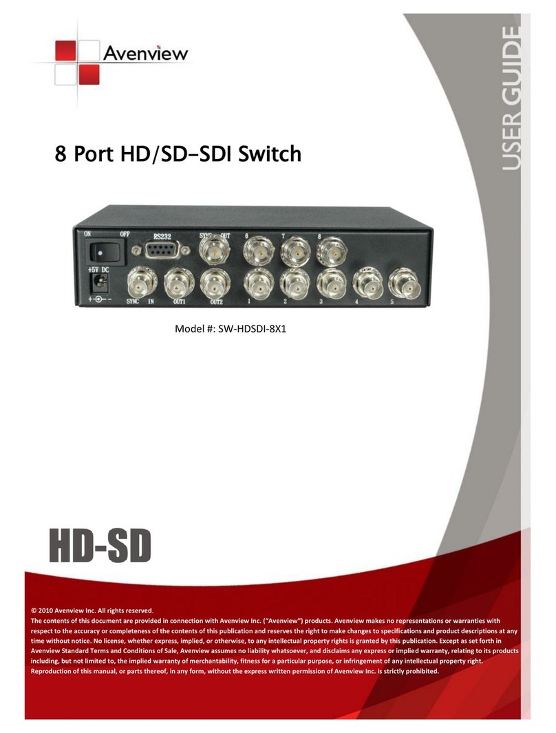 Avenview SW-HDSDI-8X1 User manual