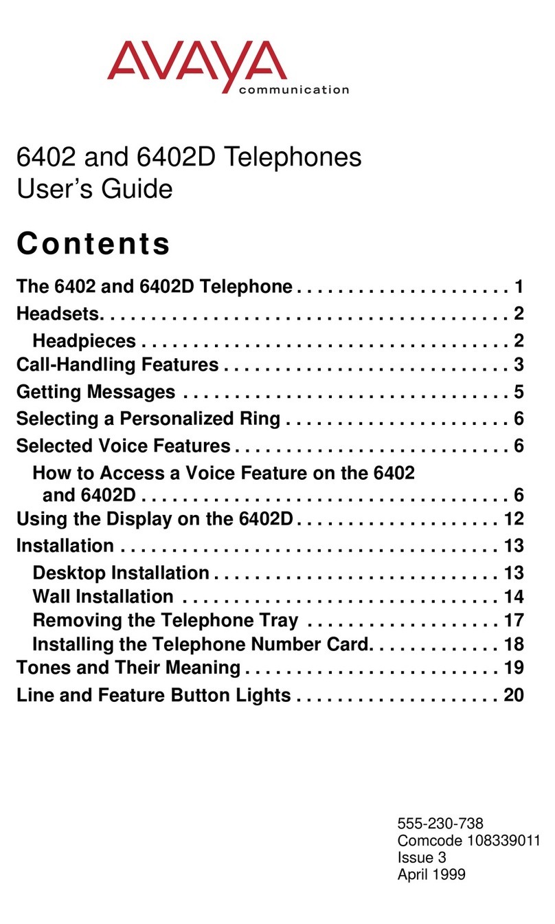 Avaya 6402D User manual