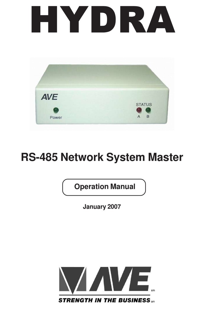 AVE HYDRA RS-485 User manual