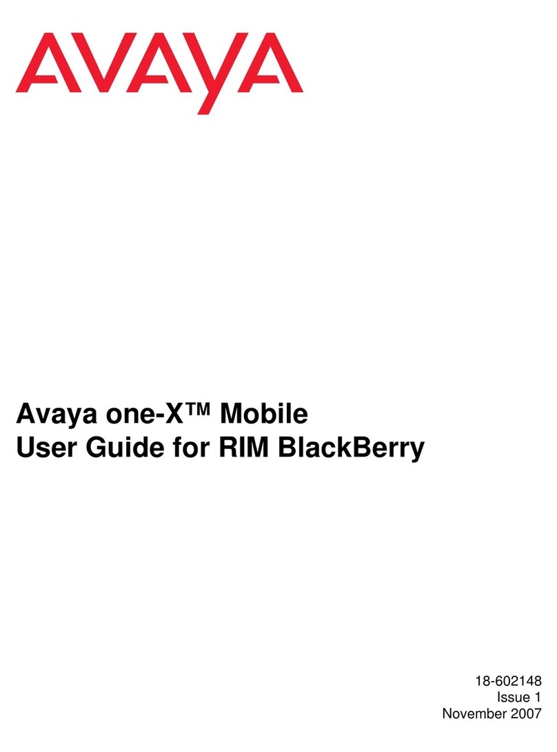 Avaya NULL One-X for RIM Blackberry User manual