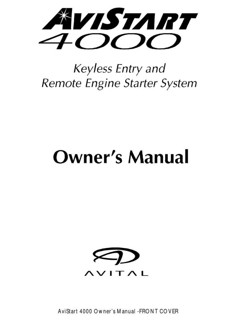 Avital AVISTART 4000 owner's manual