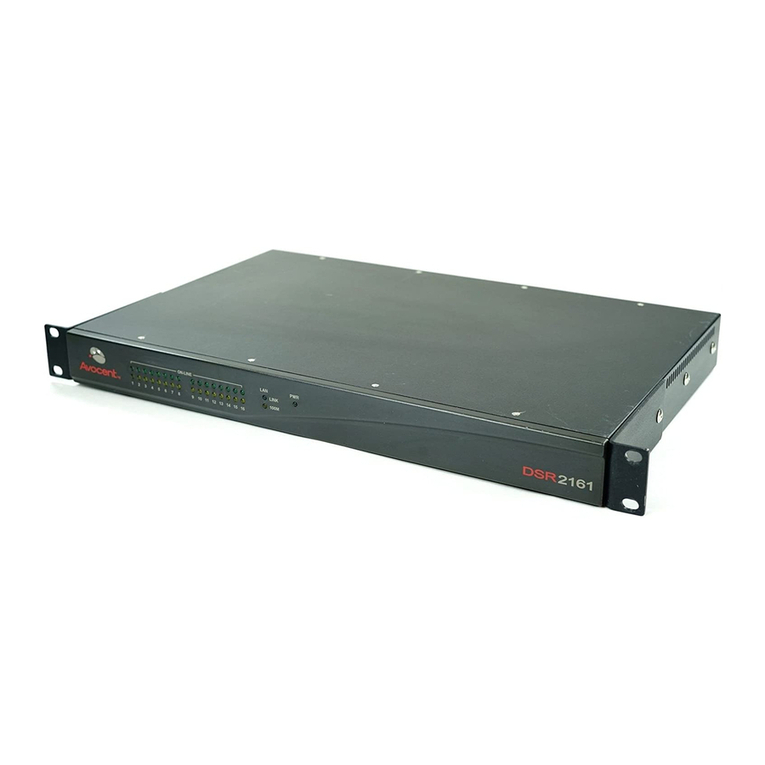 Avocent DSR DSR800 Installation and maintenance instructions