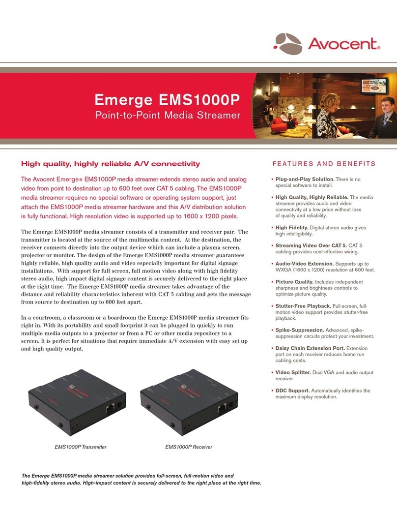 Avocent Emerge EMS1000P Series Specifications