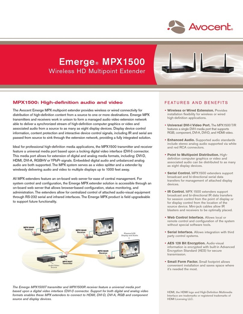 Avocent Emerge MPX1500 User manual