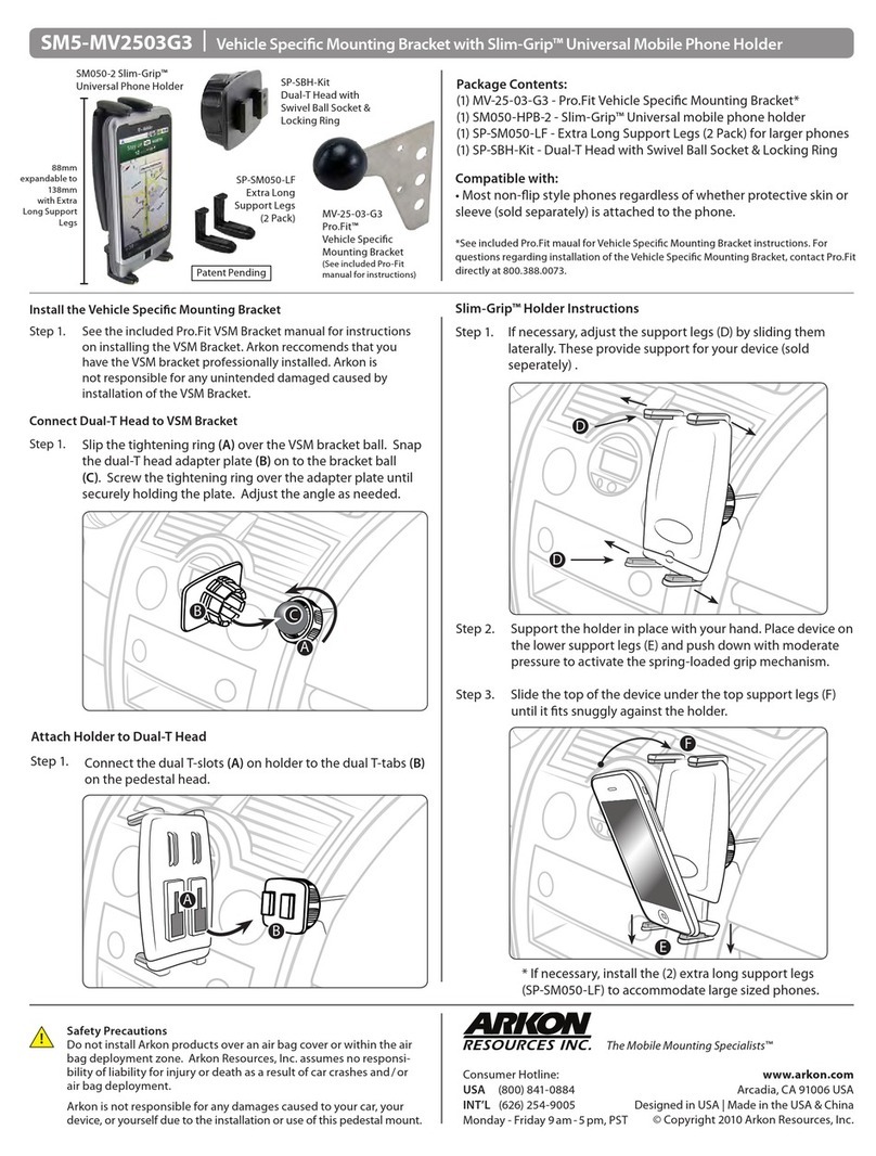Arkon SLIM-GRIP SM5-MV2503G3 User manual