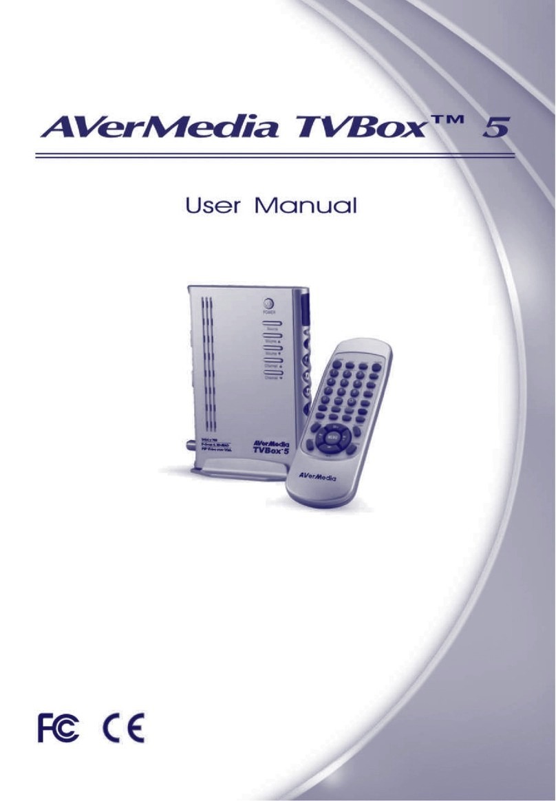 Avermedia TVBoxTM 5 User manual Avermedia TVBoxTM 5 User manual