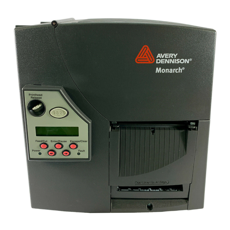Avery Dennison Monarch 9825 Installation and operating instructions