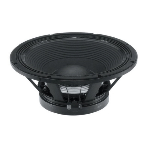 B&C Speakers Woofer 15 TBX 40 User manual B&C Speakers Woofer 15 TBX 40 User manual