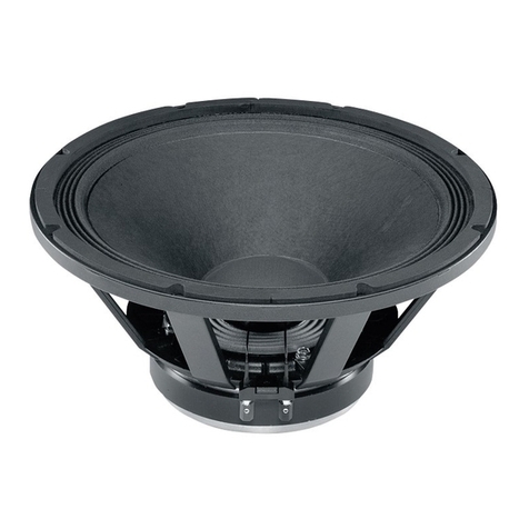 B&C Speakers Woofer 15 PL 40 User manual B&C Speakers Woofer 15 PL 40 User manual