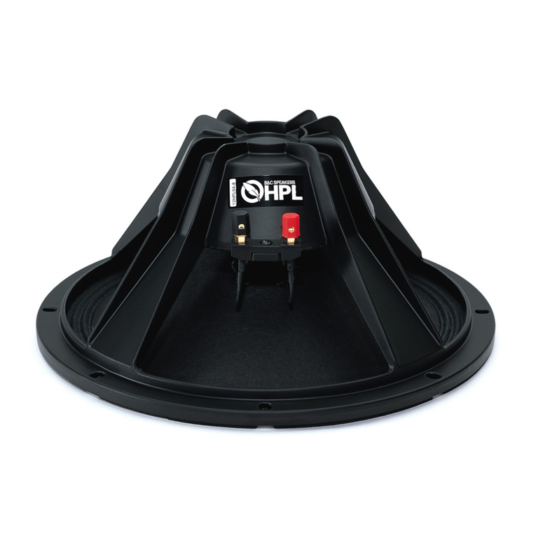 B&C Speakers Woofer 12HPL64 Specifications