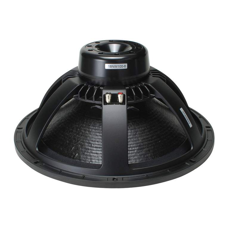 B&C Speakers Subwoofer 18NW100 User manual B&C Speakers Subwoofer 18NW100 User manual