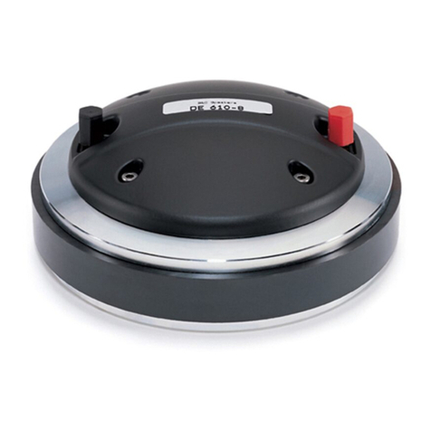 B&C Speakers HF Drivers DE610 User manual B&C Speakers HF Drivers DE610 User manual