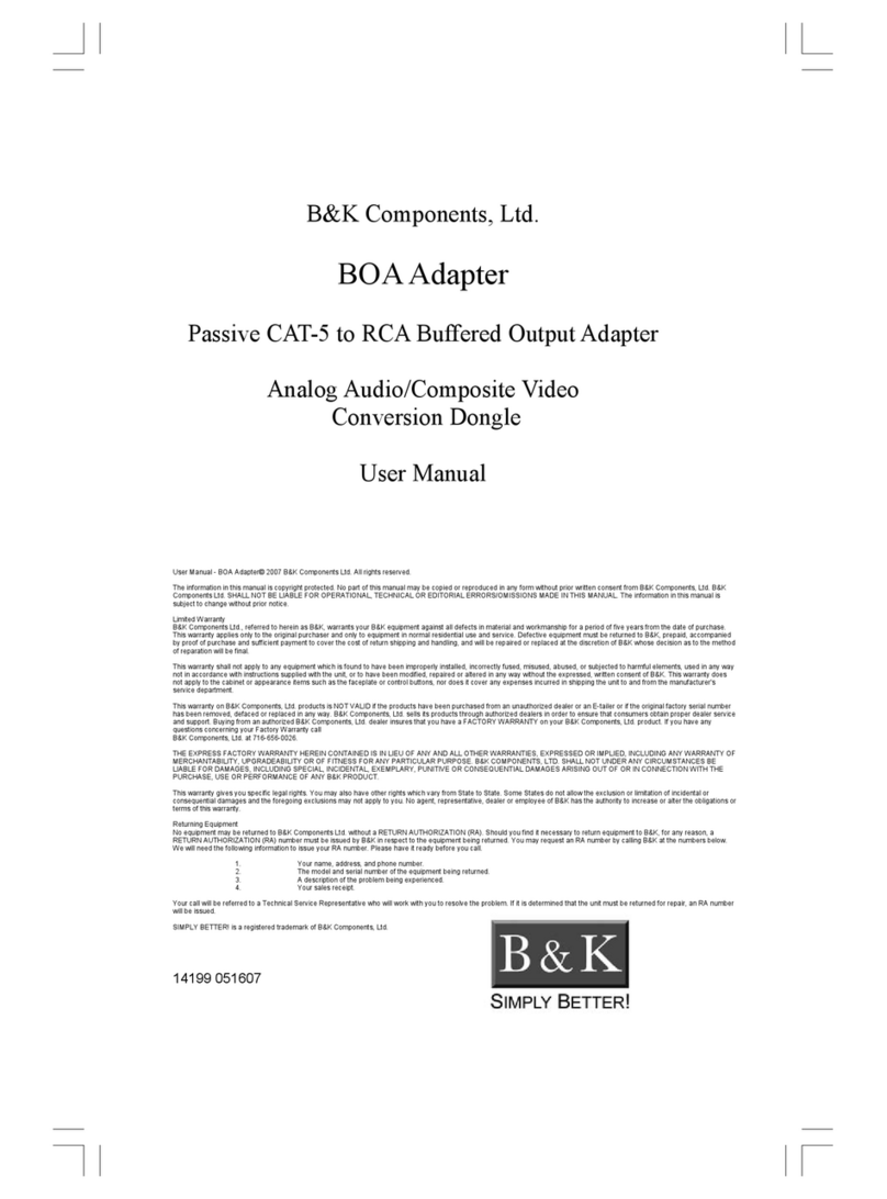 B&K BOA Adapter user manual