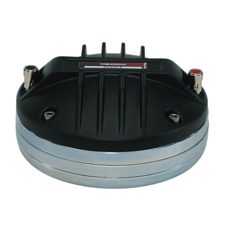 B&C Speakers HF Drivers DE800 User manual