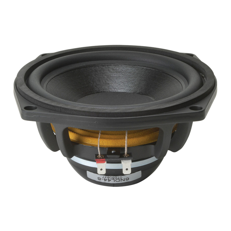 B&C Speakers Woofer 6NDL44 Specifications