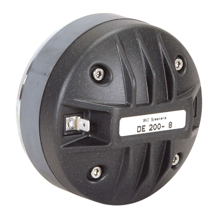 B&C Speakers HF Drivers DE200 Specifications