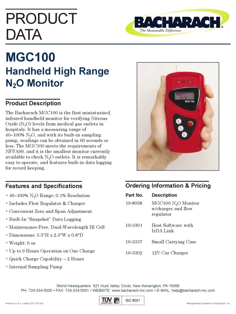 Bacharach MGC100 Operation manual