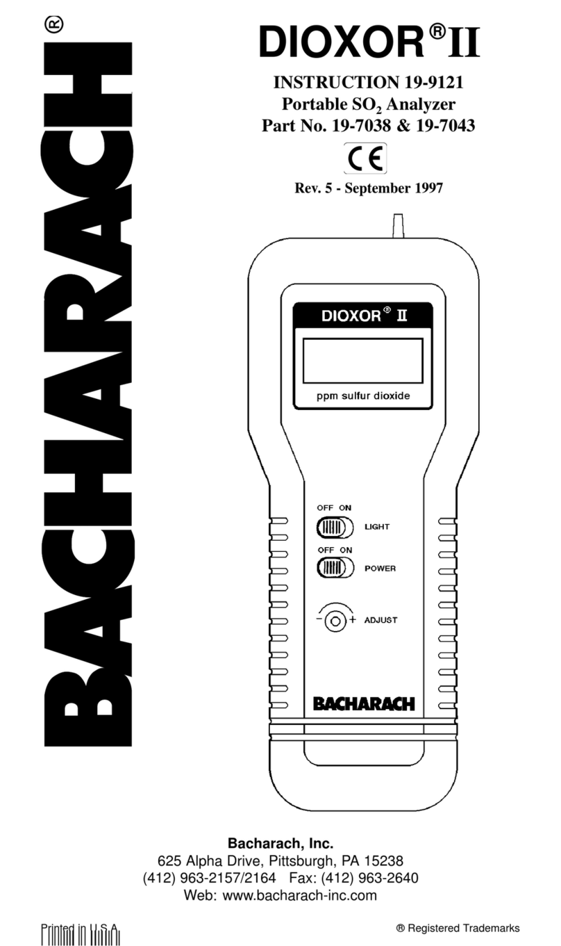 Bacharach DIOXOR 19-7038 User manual