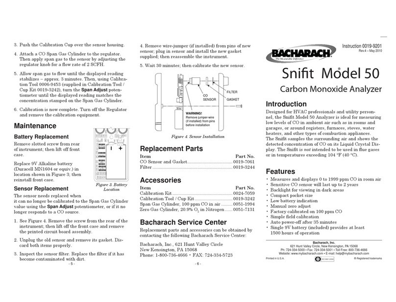 Bacharach Snifit 50 User manual