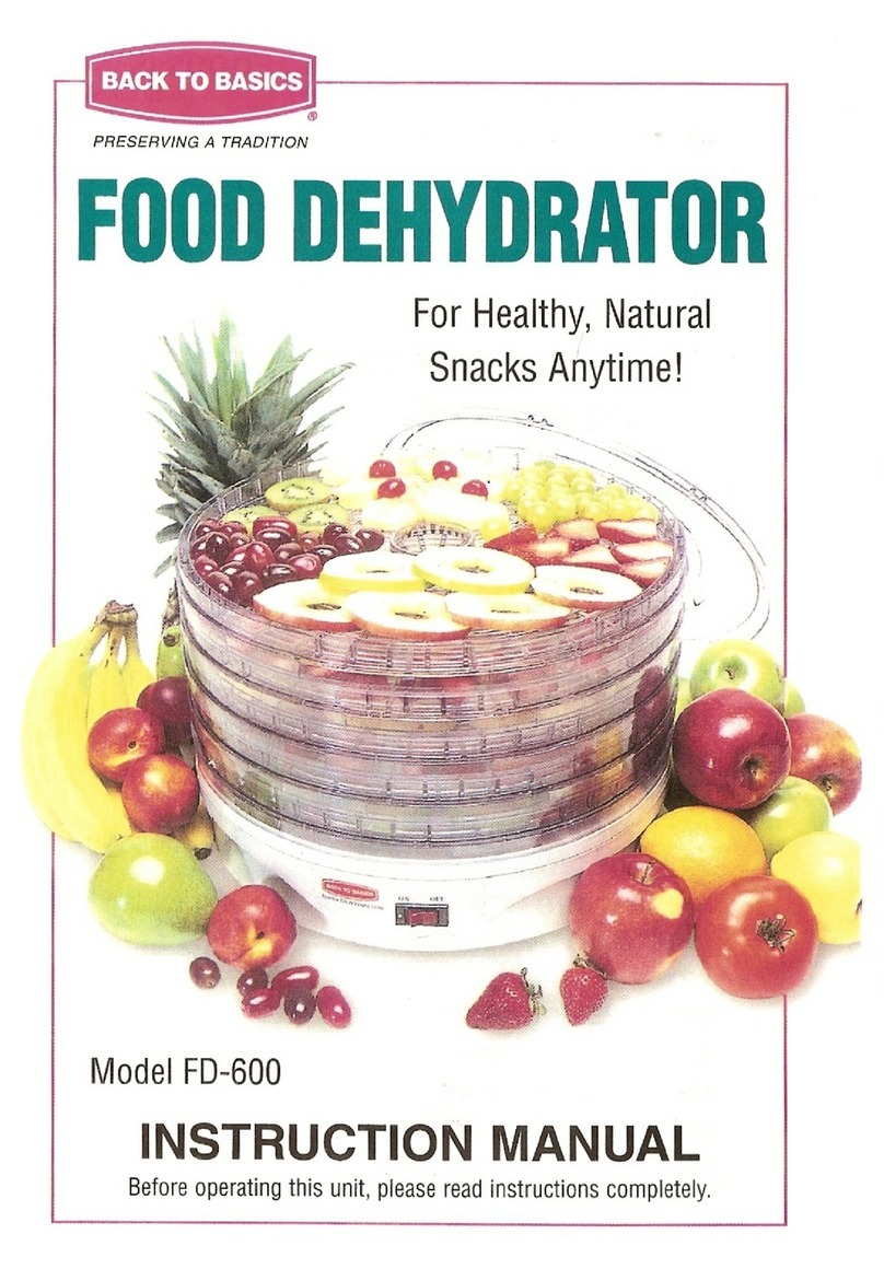 Back to Basics FD-600 instruction manual