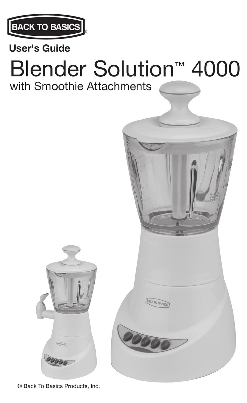Back to Basics blender solution 4000 User manual
