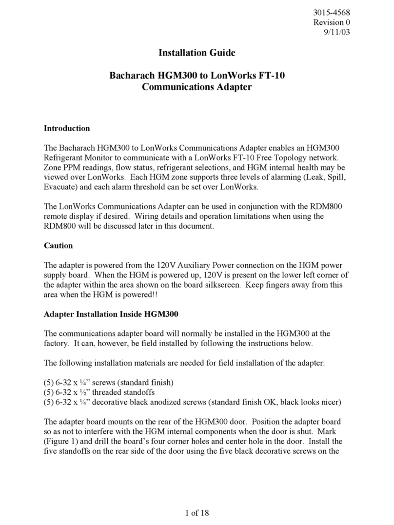 Bacharach LonWorks FT-10 installation guide