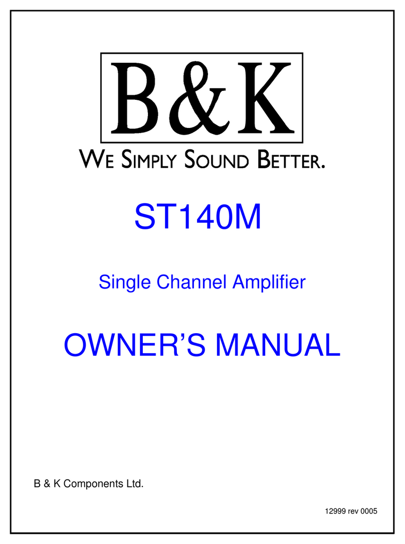B&K ST140M User manual