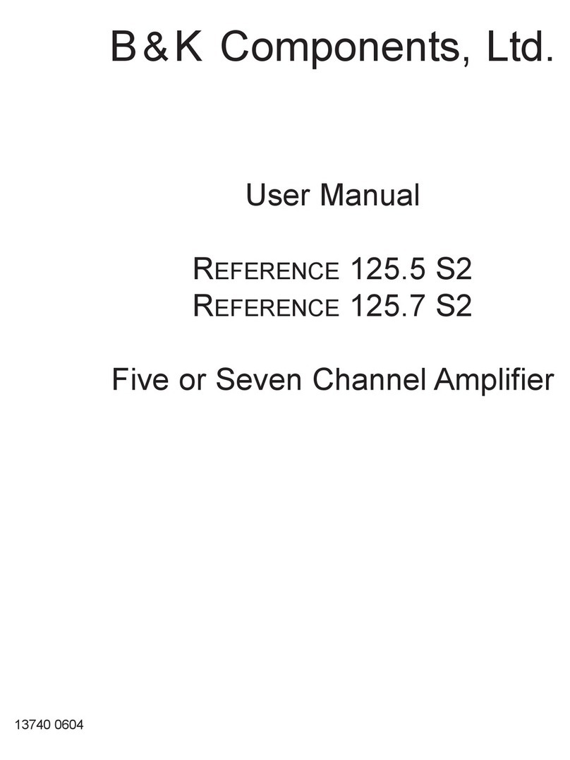 B&K FIVE OR SEVEN CHANNEL 125.5 S2 User manual