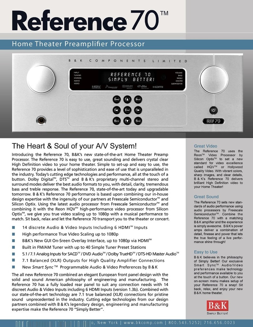 B&K Reference 70 User manual
