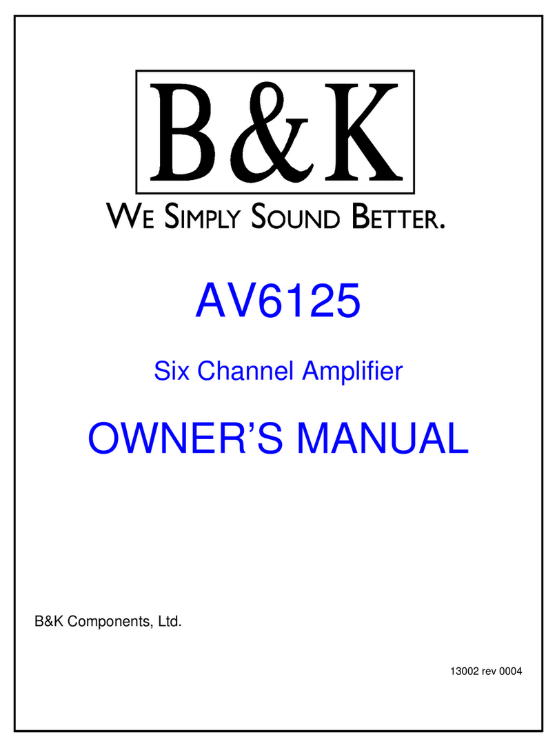 B&K AV6125 User manual