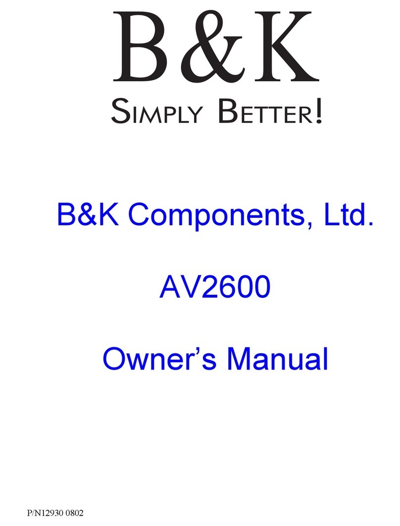 B&K AV2600 owner's manual