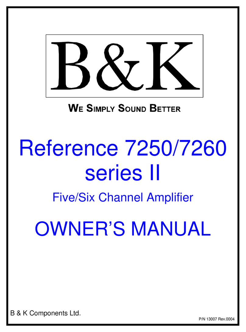 B&K 7250 User manual