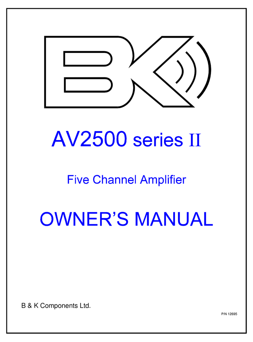 B&K AV2500 Series II User manual